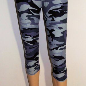 New Mix GRAY CAMO Brushed Fiber Capri Leggings